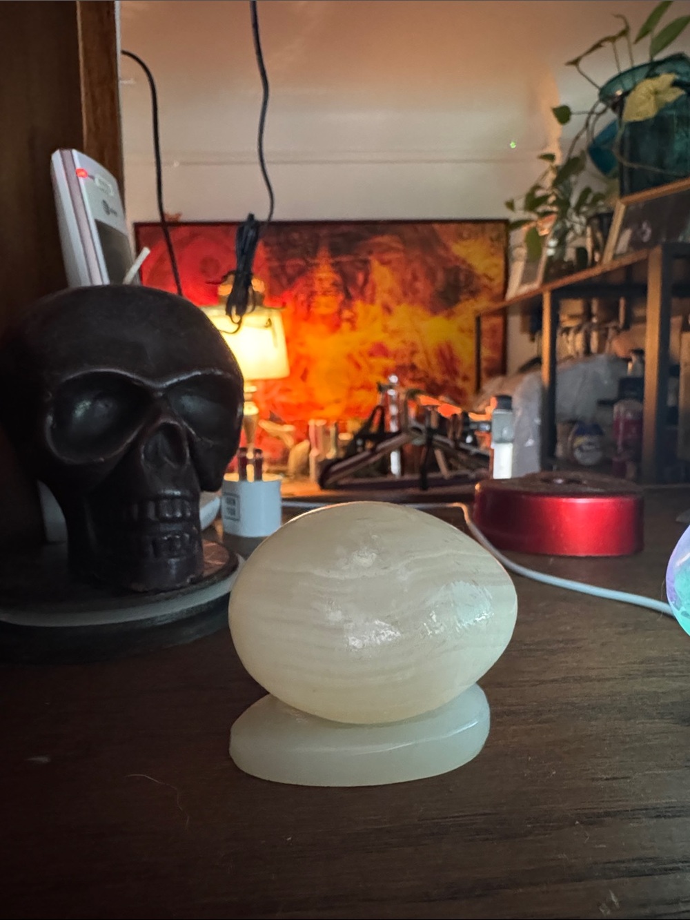 Decorative Stone Accent - Home Accents Egg shaped Egg sized. Light not included